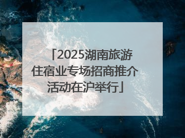 2025湖南旅游住宿业专场招商推介活动在沪举行