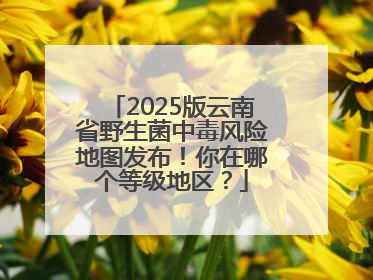 2025版云南省野生菌中毒风险地图发布！你在哪个等级地区？