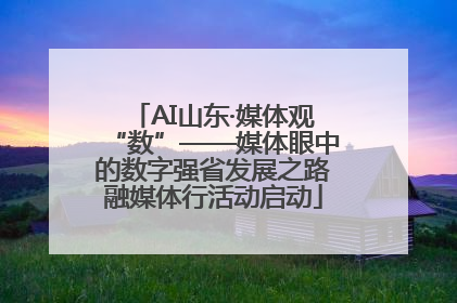 AI山东·媒体观“数”——媒体眼中的数字强省发展之路融媒体行活动启动